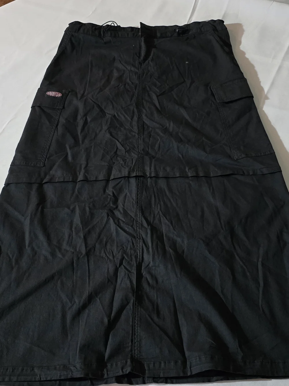 Minga London black cargo maxi skirt